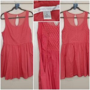 LC Lauren Conrad Coral Size 16 Fit & Flare Dress